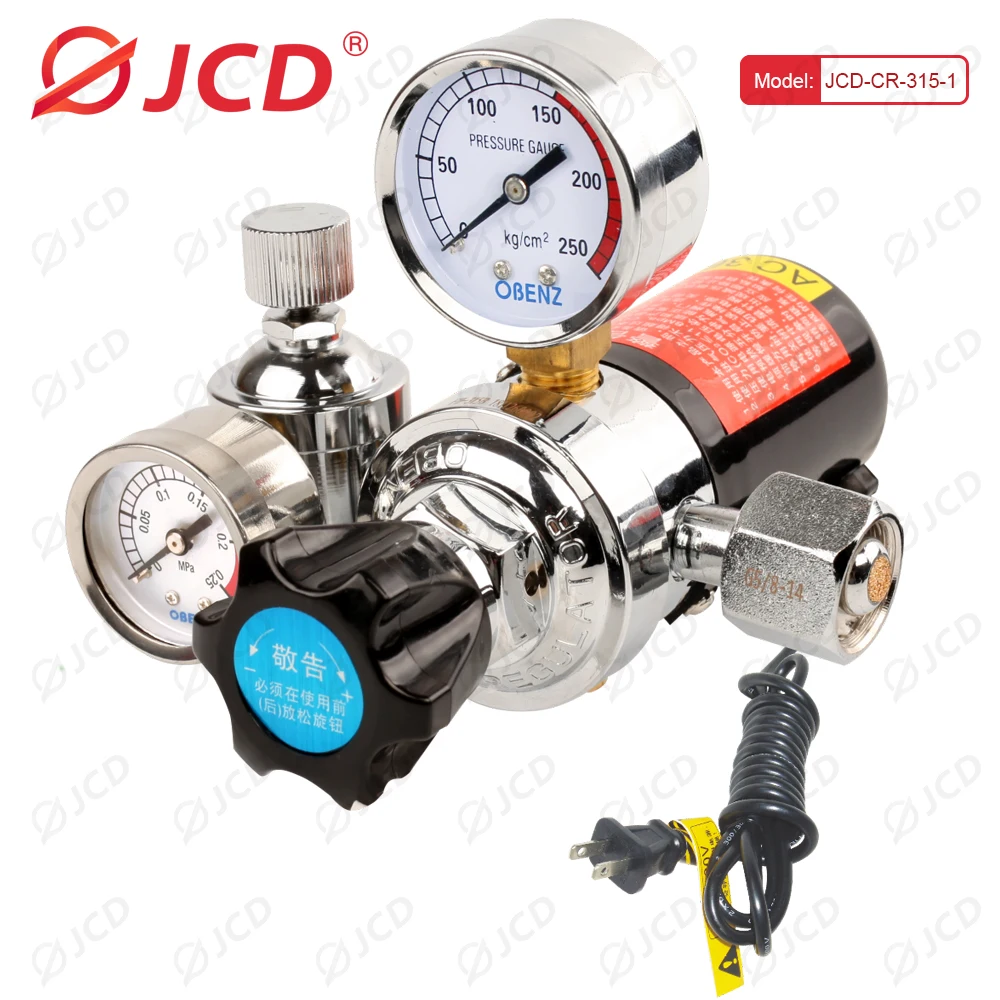 JCD G5/8"-14 0-25Mpa Argon CO2 Mig Tig Flow Meter Gas Regulator Flowmeter Welding Weld Gauge Argon Regulator Pressure Reducer 4