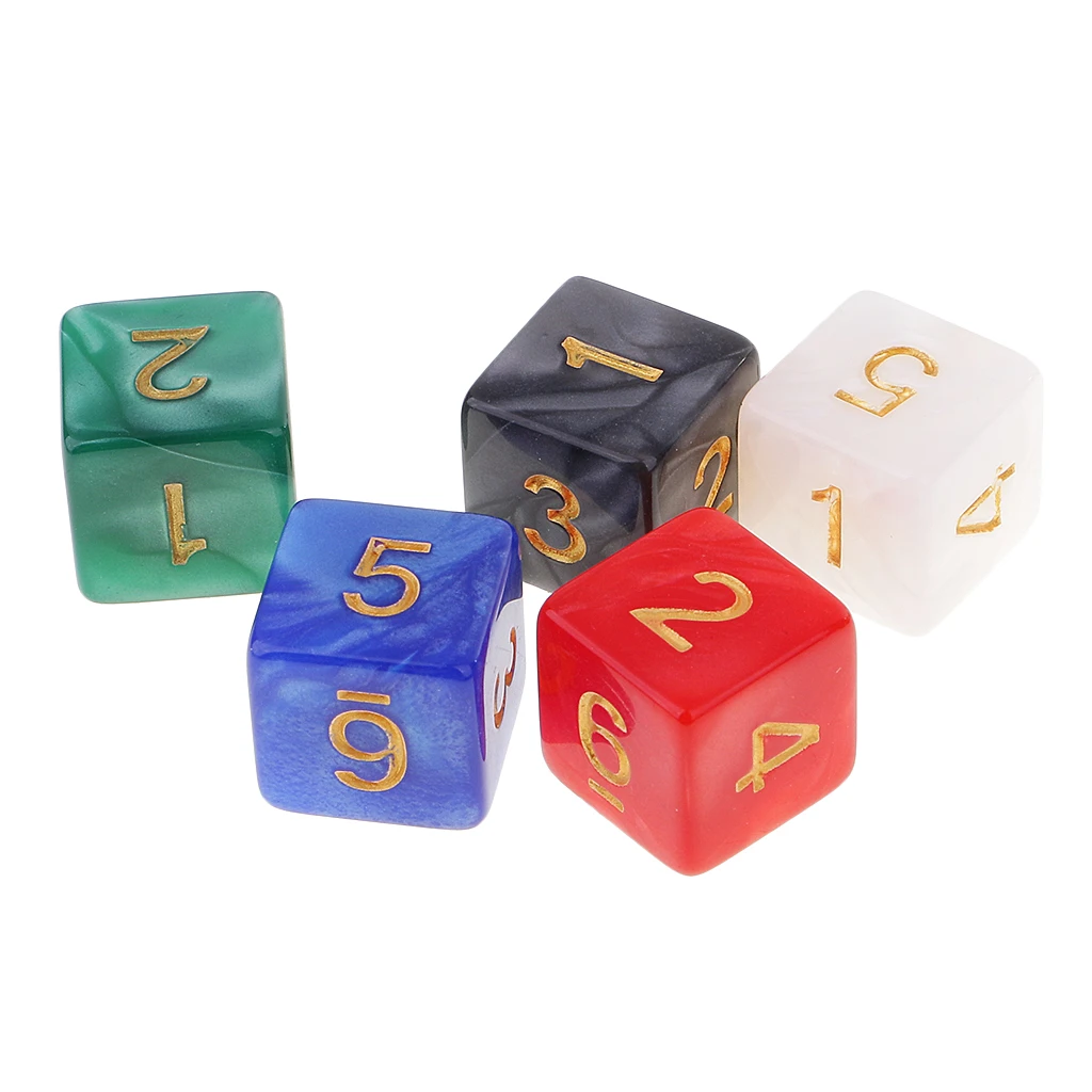 50 Pack Mini D6 Dice 16mm Six Sided Die&Dice Bag for RPG DND Dungeons and Dragons Playing Game