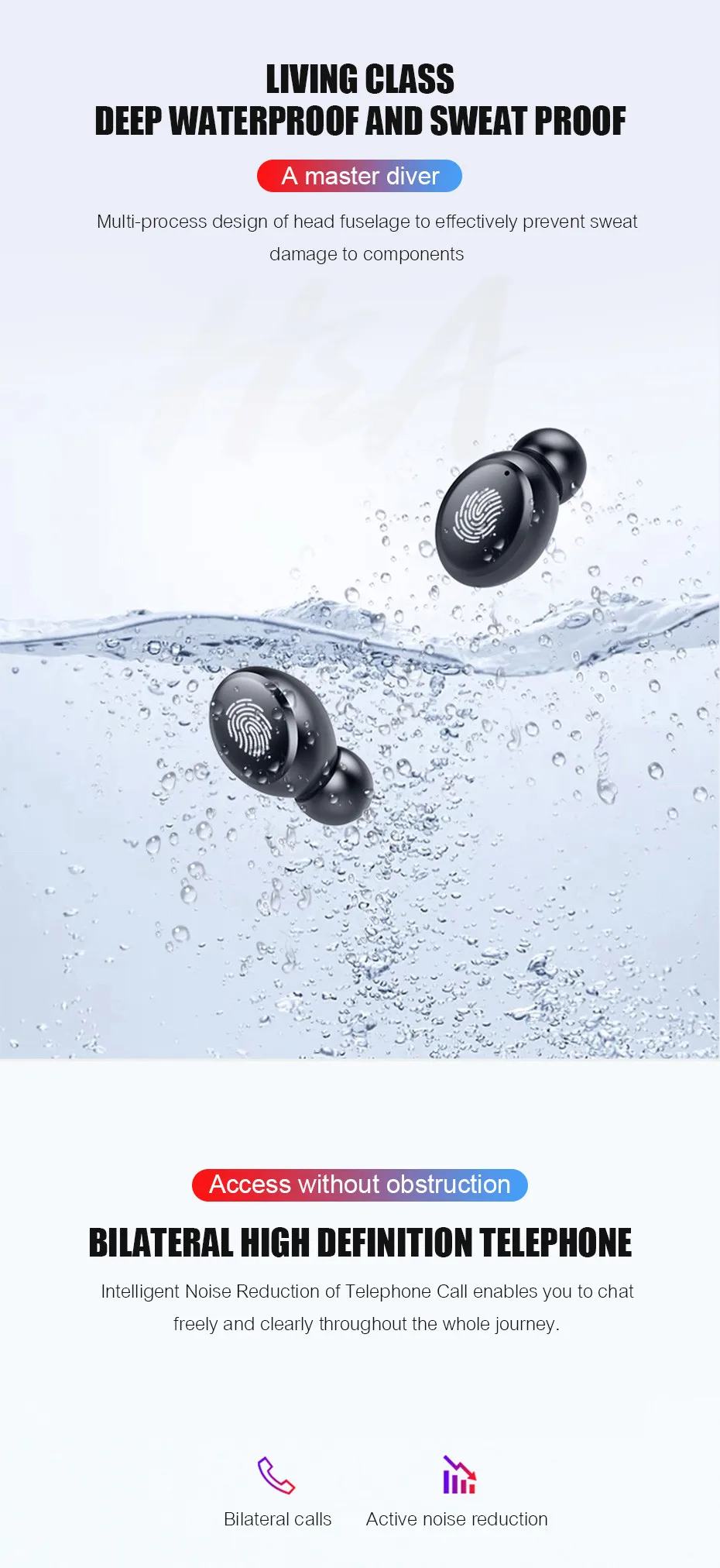 Новые TWS 5,0 Bluetooth 9D стерео наушники беспроводные наушники IPX7 водонепроницаемые наушники спортивные наушники с 4000 мАч внешним аккумулятором