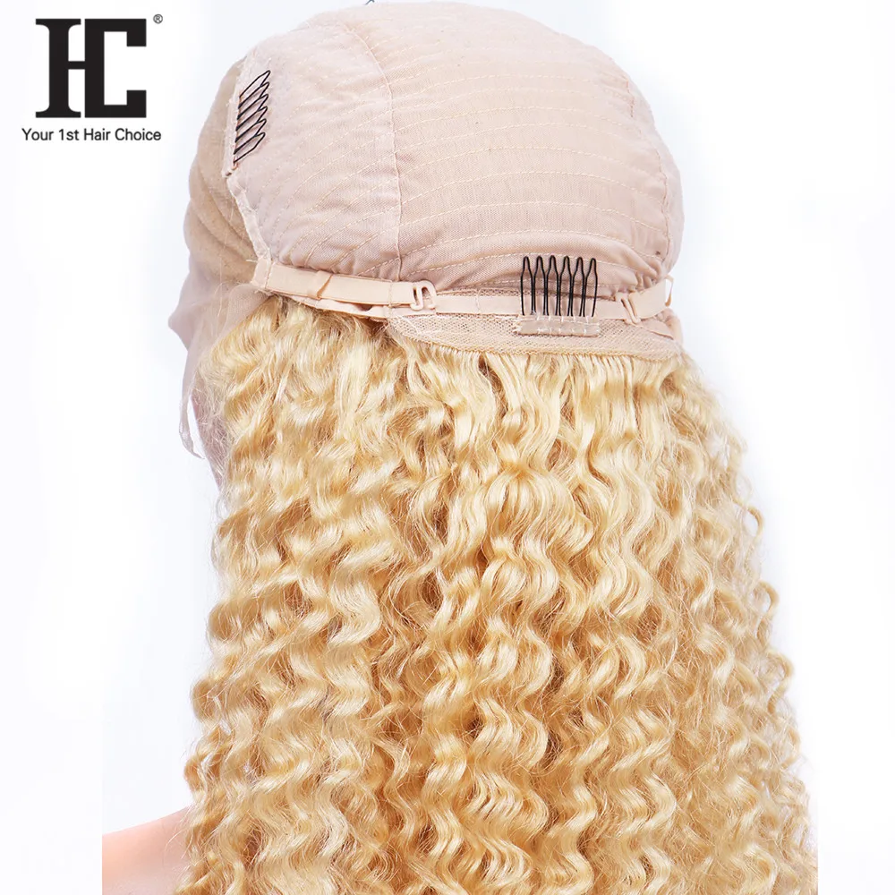 Бесклеевой 613 блондинка 13x4 Синтетические волосы на кружеве парики человеческих волос Remy бразильский глубокая волна человеческих волос Синтетические волосы на кружеве парик предварительно вырезанные для Для женщин HC