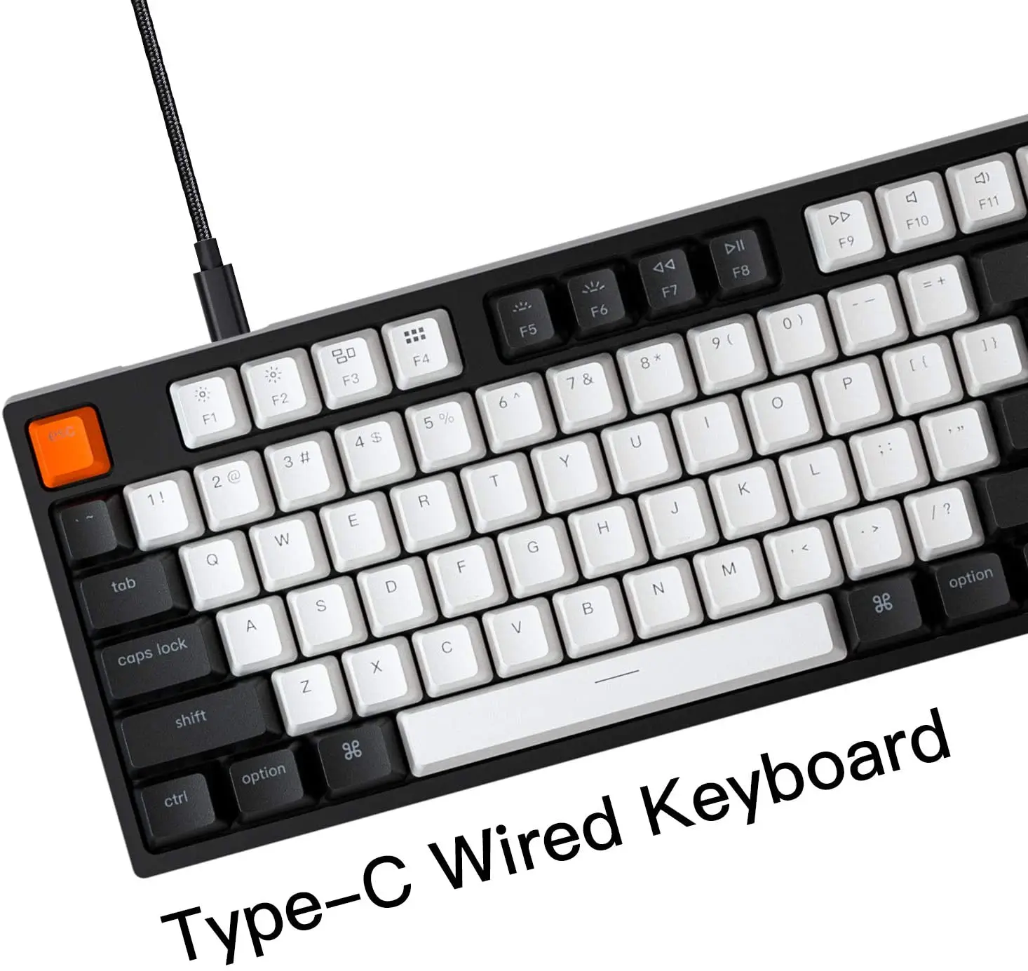 US $69.99 Keychron C1 B Wired Mechanical Keyboard Tenkeyless 87 Keys W RGB Backlight Gateron Switch for Windows Mac