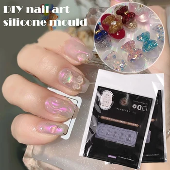 

3D Silicone Mold Nail Carving Stamping Stencils Crystal Plate Nail Art Template DIY Manicure Mould MPwell