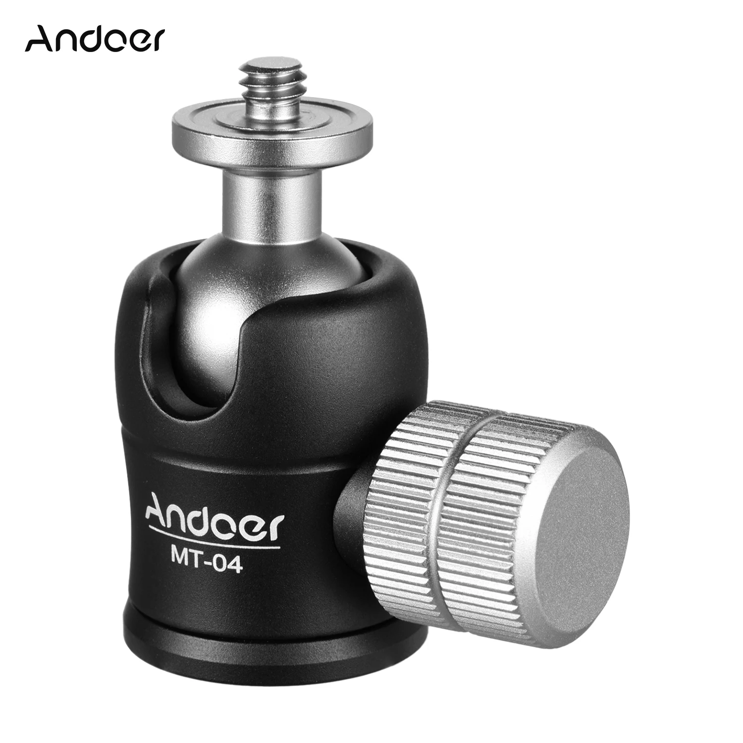 Andoer MT-04 Mini Ball Head 360 Degrees Panoramic Ballhead with Standard 1/4 Screw for Mounting DSLR Cameras Light Stand Monopod |
