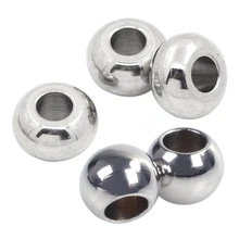 120 шт Бусины из нержавеющей стали: 20 шт Бусины из металла Размер 6 мм для создания ювелирных изделий Аксессуары и 100 шт разделители