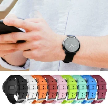 

Watch Band Strap Circles Printed Pin Buckled Adjustable Replacement Accessories Silicone Wristwatch Bands