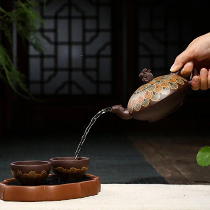 Chinese Yixing Clay Teapot Zisha Teapot Infuser Kung Fu Tea Set 420ml New Arrived Famous Handmade Pot High Quality With Gift Box
