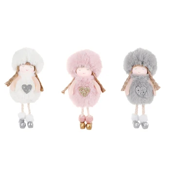

3Pcs New Year Gift Cute Angel Doll Xmas Tree Ornament Noel Decor Merry Christmas Decoration for Home Kid Gift-Love
