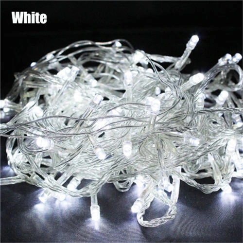 Sancaka светодиодные гирлянды 50 м 100led USB питание открытый теплый белый/RGB медный провод Рождество Фестиваль Свадебная вечеринка украшения - Испускаемый цвет: W