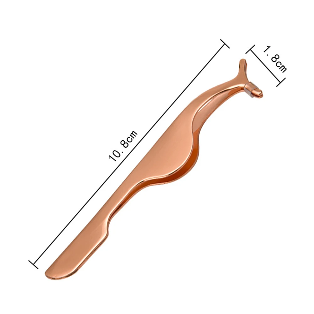 1 шт. розовые золотистые пинцеты для накладных ресниц, инструмент для макияжа, бигуди для ресниц, 3D зажим для ресниц, щипцы для макияжа, инструмент для красоты