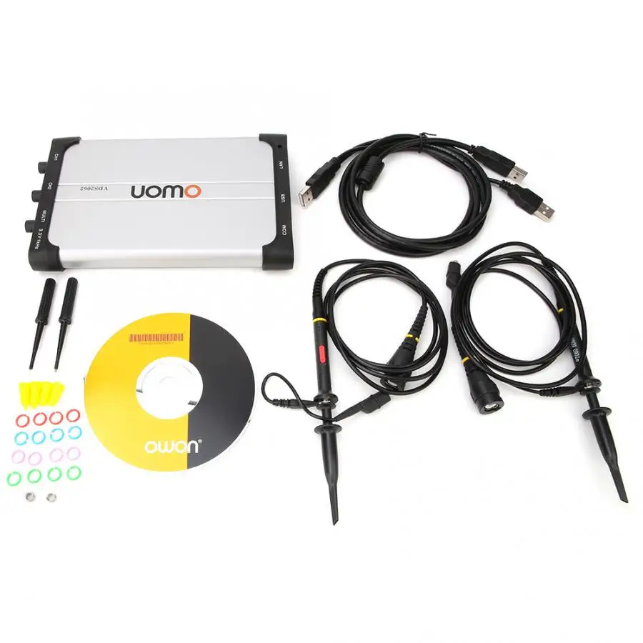 Owin occiloscopio VDS2062 60 МГц 2 канала 1 GSa/s Виртуальный USB осциллограф