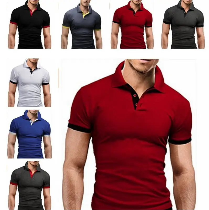 Ropa de Hombre Polo camisa 5xl hombres casual Delgado transpirable verano Polo camisa 10 цветов Hombre sólido manga corta