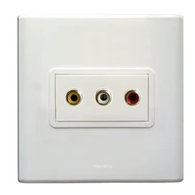 1 разъем 3RCA, информационная настенная пластина, крышка на розетку, лицевая панель, разъем для гостиничной Сохо, кабельная система