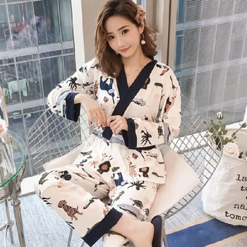 

New style Cartoon Nightgowns Winter Bathrobe Women Pajamas Bath Warm Robe Sleepwear Womens Robes