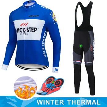 

Winter 2018 Long sleeves Cycling JERSEY Bike Pants set mens Ropa Ciclismo Thermal Fleece bicycling Maillot Culotte
