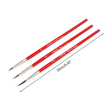 

3pcs/set 0 00 000 Hook Line Pen Professional Fine Tip Drawing Brushes for Acrylic Watercolor Oil Painting
