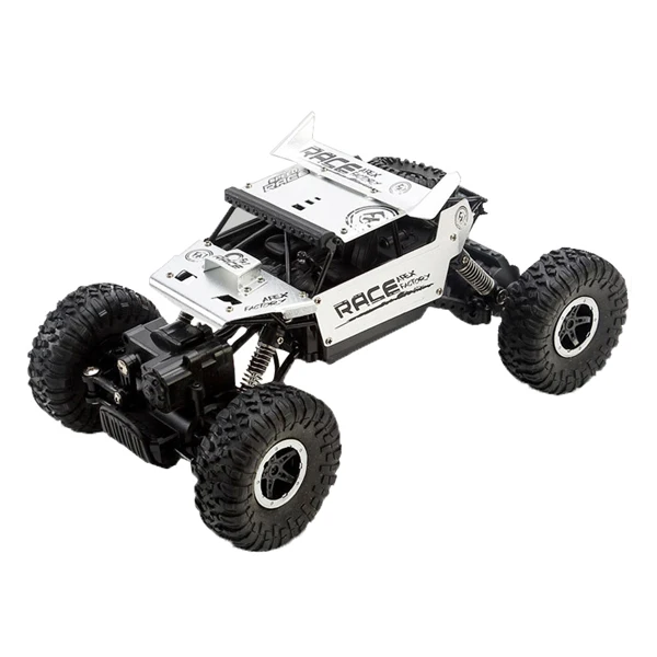 1:18 мальчик игрушка радиоуправляемая машина 2,4G 4WD 4X4 сплав багги Модель RC альпинистский автомобиль Bigfoot высокая скорость гоночный автомобиль раскладушка дрейф внедорожник - Цвет: Белый
