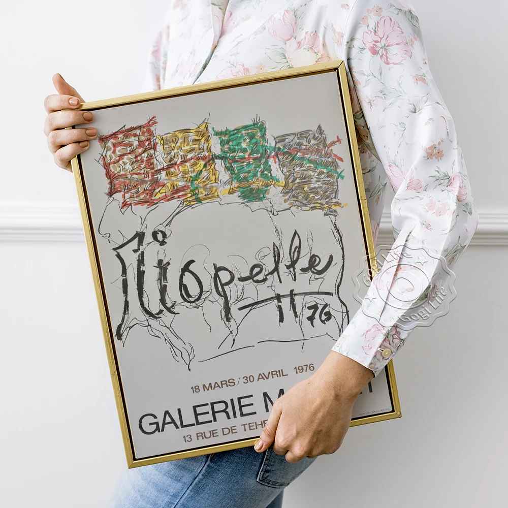Jean-Paul Riopell Art Poster, Galerie Maeght Wall Picture, Stampe Astratte Art, Tachisme Wall Art, Exhibition Museum Print