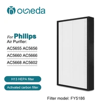 Composite Filter FY5186 Air Purifier Activated Carbon Filter and HEPA Filter for Philips Replacement Purifier AC5655 AC5656