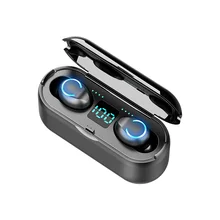 Wireless Earphone Bluetooth 5 0 LED Display F9 TWS Wireless Bluetooth Headphone Earbud 8D Stereo Headset with 1200MAh Power Bank