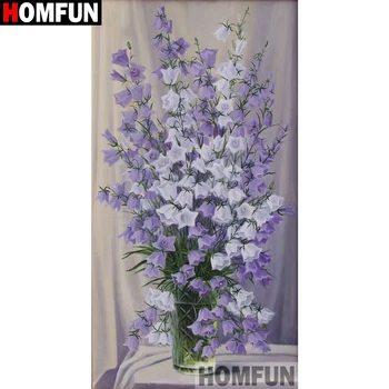 

HOMFUN Rhinestone Painting Crystal Decor Diy Diamond Painting "Flower scenery" 3D Cross Stitch Pattern Diamond Embroidery A27130