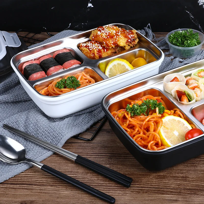 Bento Ланч-бокс с ложкой палочками для еды, контейнер для хранения еды, контейнер для салата, коробка для сэндвича, упаковочная коробка для закусок