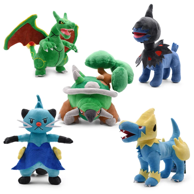 Takara Tomy Anime Pokemon Doll Torterra Snorlax Zeraora Rayquaza Charizard Cartoon Stuffed Peluche Plush Toy Christmas Gift