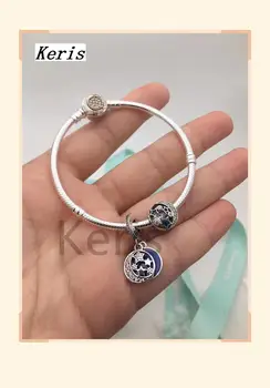 

High Quality Reproduction 1:1 100%925 Silver Star Of The Moon Beads Bracelet Gift Preferred Free Package