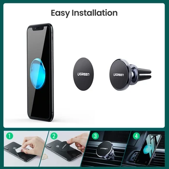 Ugreen Car Magnetic Phone Holder Cell Phone Mount Holder Stand In Car Smartphone Support Magnet for iPhone X Mobile Stand Holder 6