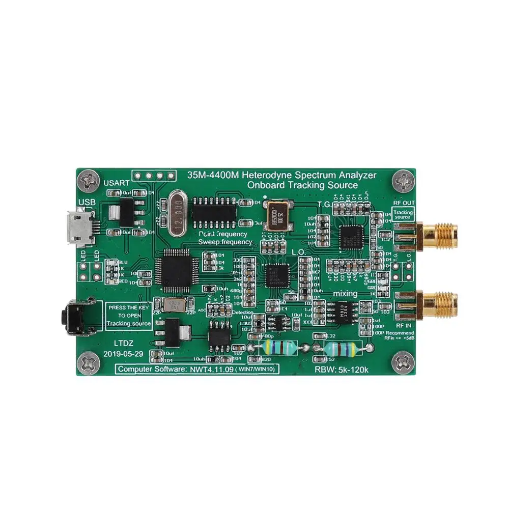 Анализатор спектра с USB Высокоточный спектр источник сигнала Частотный домен