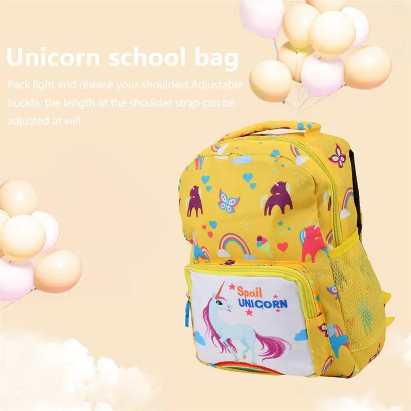 

1 Pc Creative Nylon Adorable Unicorn Kids Backpack Traveling Kindergarten Bag