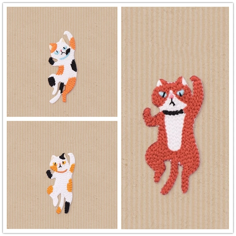 Кошка DIY Мода Нежный патч-наклейки на ткань прикреплены ткань патч одежда блестки блесток вышивка аксессуары для одежды
