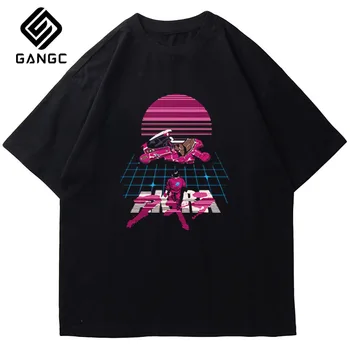 

Akira Synthwave T Shirt japanese anime t-shirt Summer fashion tshirt casual white print for male comfortable men top tees