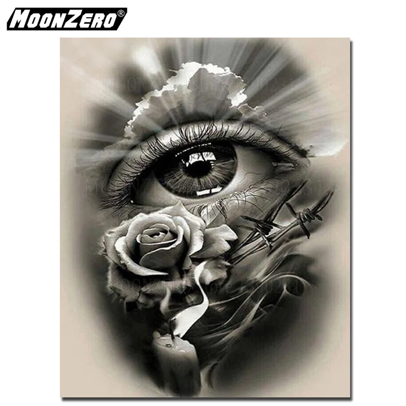 DIY Diamond painting Eye and Flower picture Full square/Round Mosaic 5D Cross stitch Craft Gift set Home decor WYZ190912 | Дом и сад