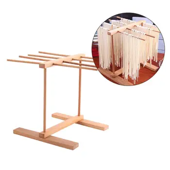 

Wooden Collapsible Pasta Drying Rack 8 Row Noodle Spaghetti Dryer Stand Noodles Drying Holder Hanging Rack Kitchen Storage Rack
