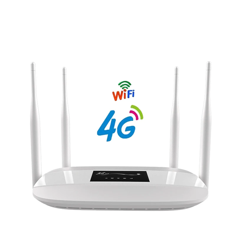 

4G LTE WiFi Router 300Mbps Unlocked CAT4 4G Router Mobile Broadband Home WIFI Hotspot with SIM Slot 4 LAN RJ45 Port 32 Users