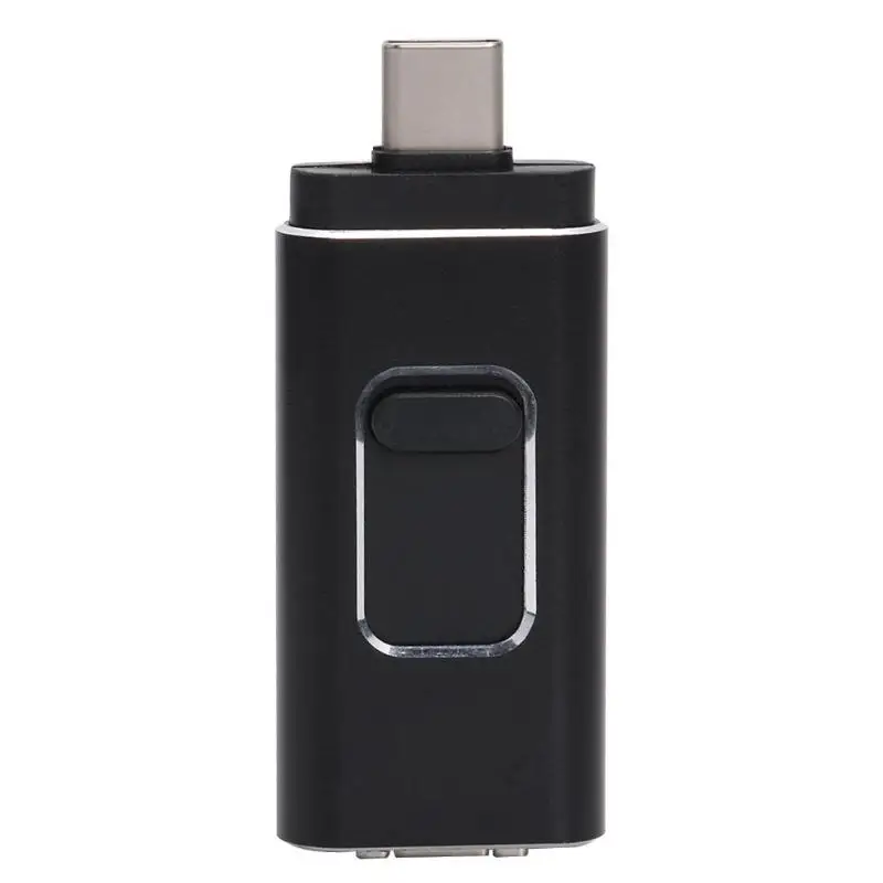 Специальный Usb флеш-накопитель для Iphone, Ipad, Ipod, Usb флеш-накопитель, мобильный u-диск для Ios Android - Цвет: Черный
