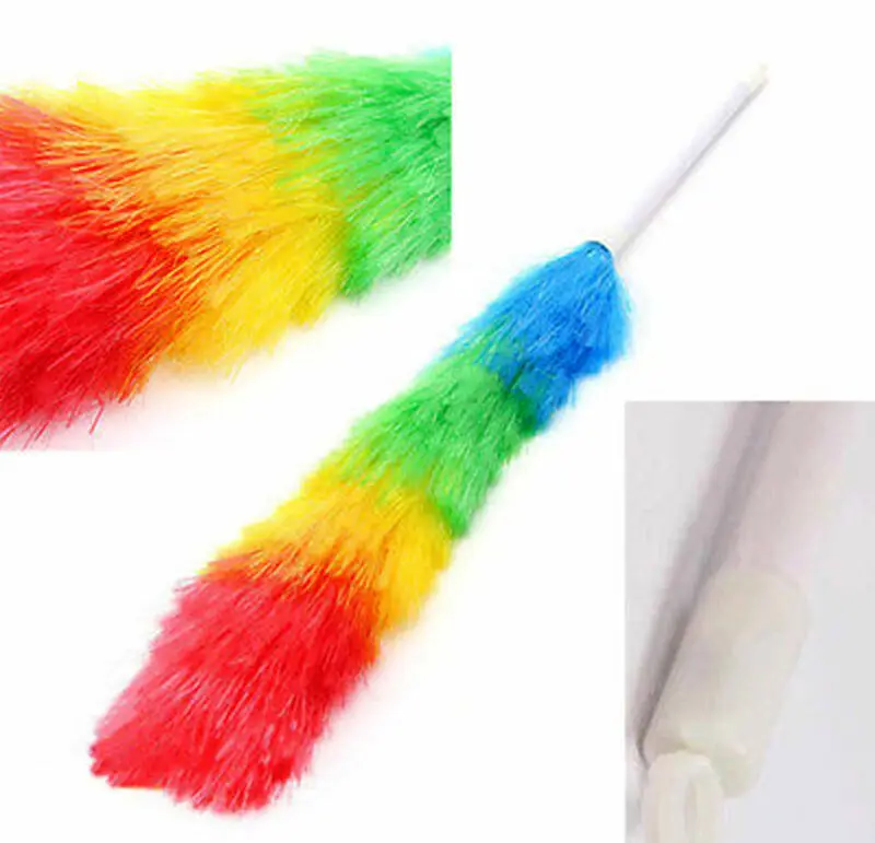 

1PC Fashionable Magic Colorful Anti Static Feather Duster Telescopic Handle Cleaning Products Tools Household