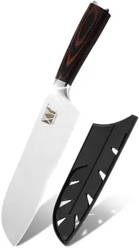 

7 Inch Santoku Knife 7Cr17Mov High Carbon Stainless Steel Japanese Chef's Knife Ultra Sharp Blade Ergonomic Handle Cooking Tools