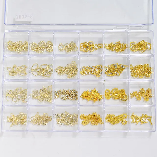 1BOX Jewelry Germ Nail Charms Luxury Kawaii Kit Crystal,Acrylic Flower,Rhinestones,Resin,Butterfly,Bear 3D Nails Decorations @MF set 8-240pcs