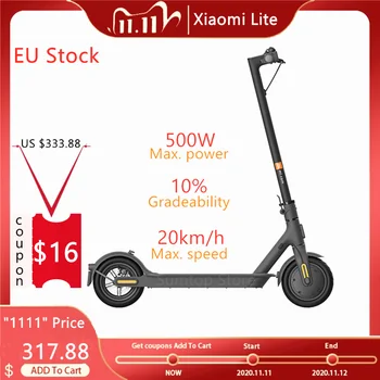 

EU Stock New Xiaomi Electric Scooter Mi Lite 20KM/H 250W Motor 8.5 Inch Tires 36V Two-wheel Folding Scooter electrico xiaomi