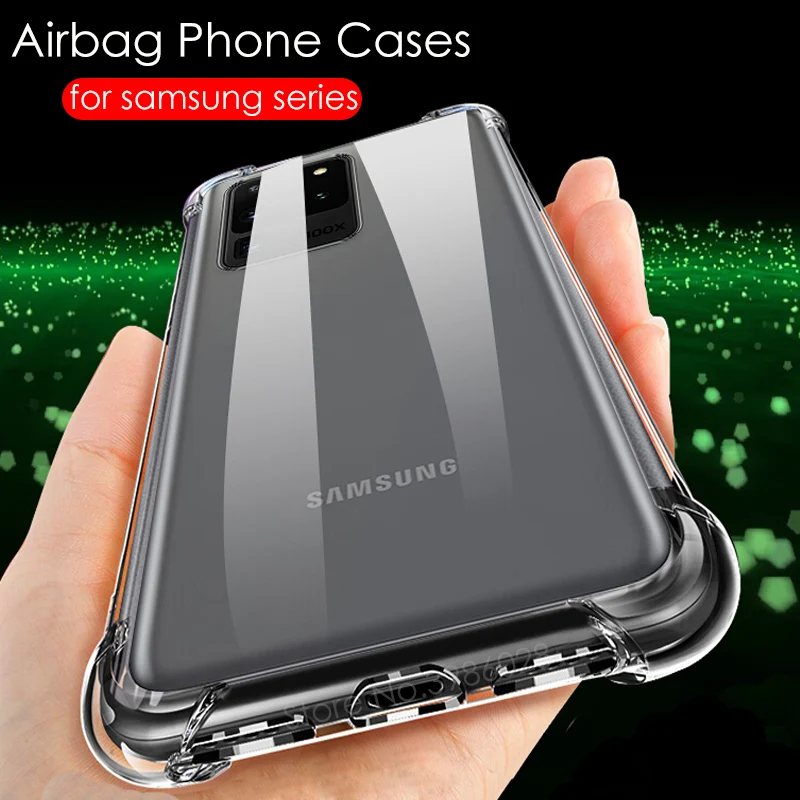 Чехол с подушкой безопасности для Samsung Galaxy S20 plus мягкая прозрачная задняя крышка