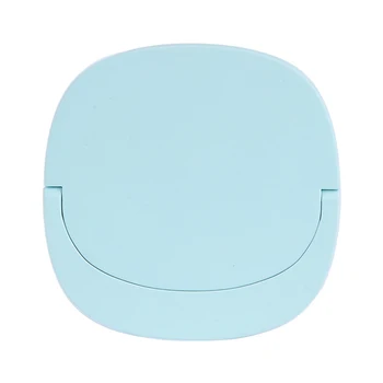 

Rechargeable Square Night Lamp Cosmetic Mirror Mini Portable Desk Makeup Tool LED Lighting Freestanding Handheld Clear Glass