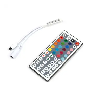 

LED Strip Controller Mini 44key RGB Remote Controller Mini RGB Infrared Remote Controller for RGB LED Strip Lights