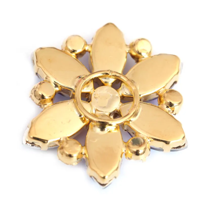 1 шт. пришивные стразы в виде конского глаза с золотым основанием аппликацией