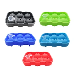 6 empty Ice Hockey Box Stock ice Maker Food grade 6 well ice hockey 6 well Whiskey silicone ice hockey mold