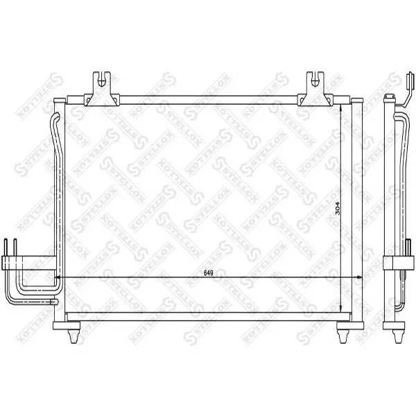 Air conditioner radiator KIA Sephia1.5 1.8 16V 96-01 STELLOX 104562 |