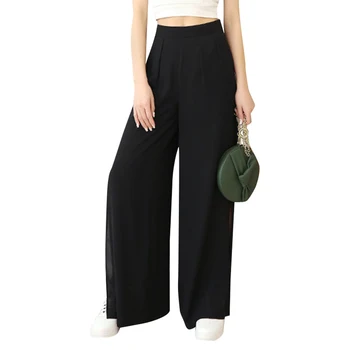 

Women Chiffon Pants Female Summer Loose Skirt Trousers High Waist Casual Beach Pants XRQ88