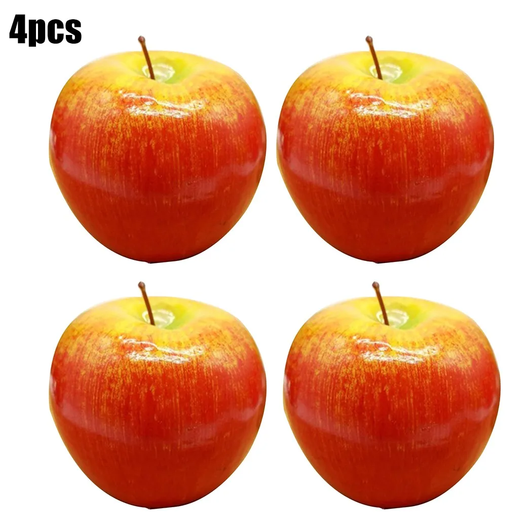 Lorigun 30 pcs Artificielle réaliste Simulation 3,3 cm Mini poires Faux Fruits Photographie Props Modèle Red Apples 