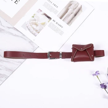 

Women Shoulder Solid Soft PU Leather Casual Disco Fanny Pack Fashion Mini Belt Waist Bag Adjustable Strap Messenger Gift