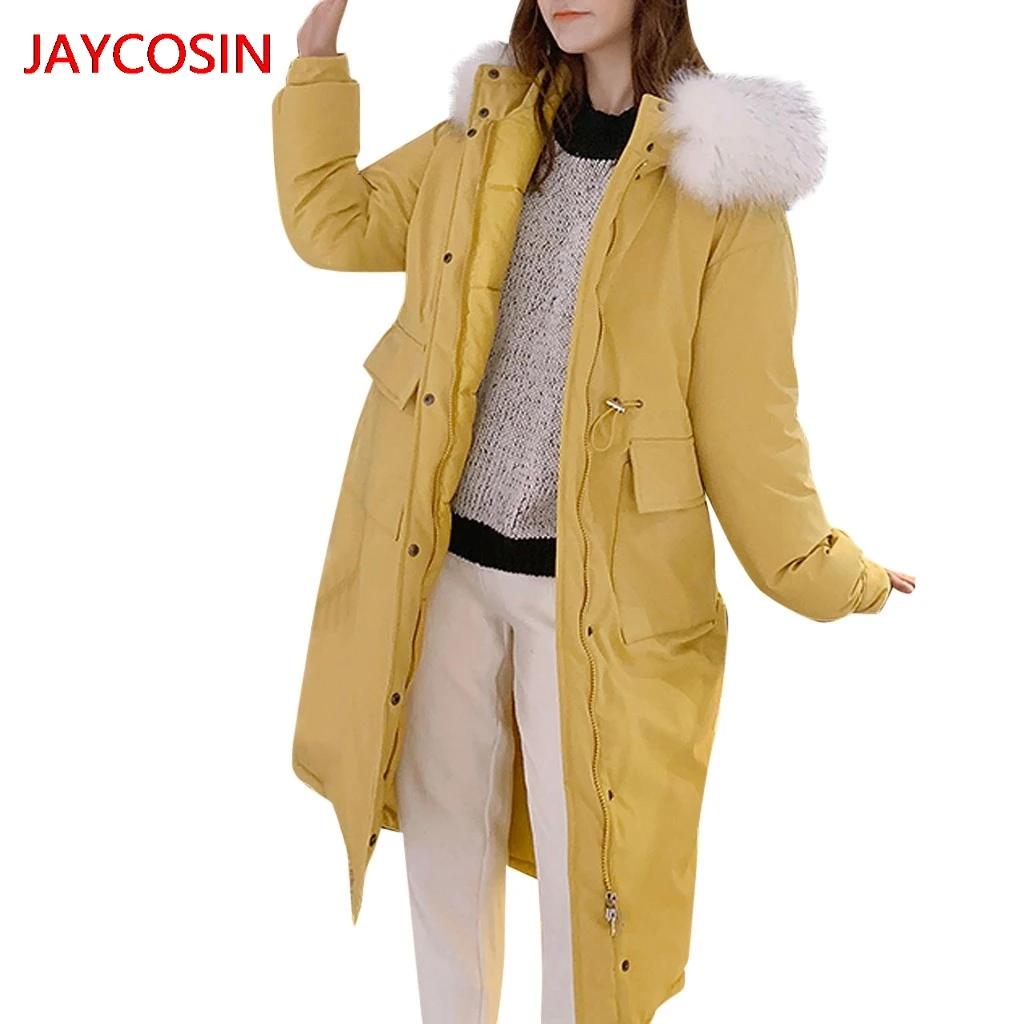 JAYCOSIN женские парки одежда женская зимняя теплая толстая верхняя одежда пальто с капюшоном Тонкая хлопковая стеганая куртка Лидер продаж L4008027